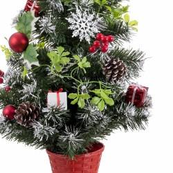 Árbol de Navidad Rojo Multicolor Plástico Piñas 60 cm