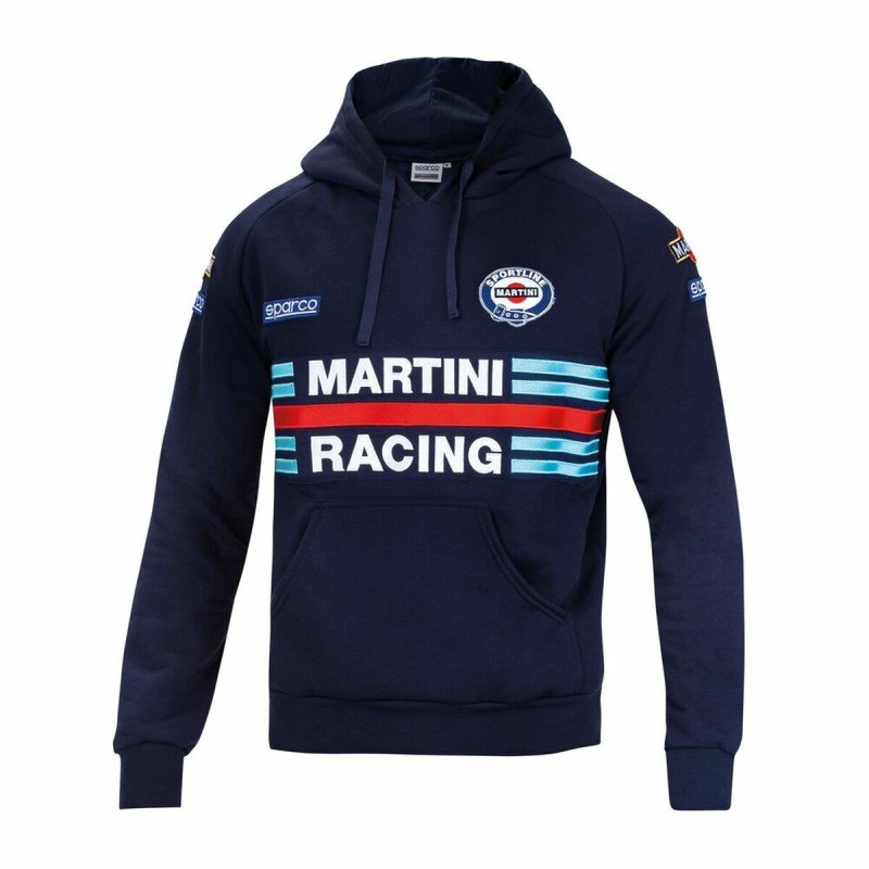 Sudadera con Capucha Sparco Martini Racing Talla M Azul marino