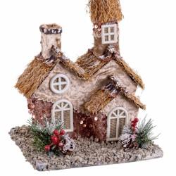 Adorno Navideño Multicolor Natural Polyfoam Casa 20 x 16 x 28,5 cm