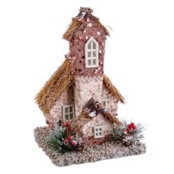 Adorno Navideño Multicolor Natural Polyfoam Casa 15,5 x 16 x 24,5 cm