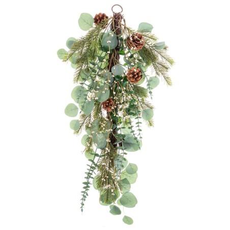 Colgador para Puertas Navidad Verde Natural Ratán Plástico 71,12 cm