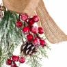 Colgador para Puertas Navidad Blanco Rojo Verde Natural Ratán Plástico 55 cm