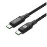 Cable USB-C Celly USBCUSBC100WLED Negro