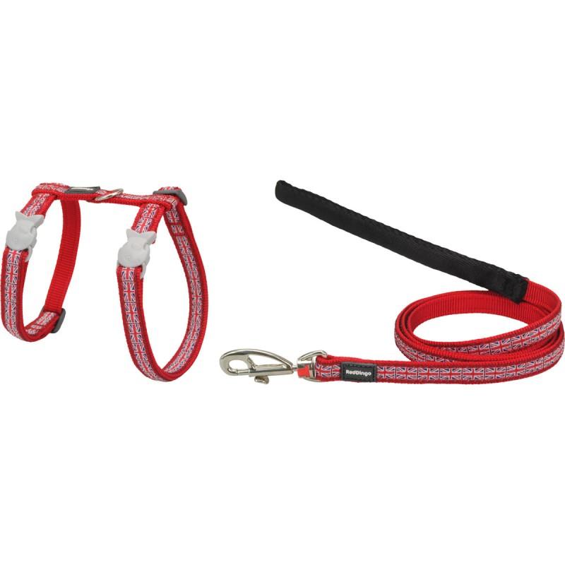 Arnés para Perro Red Dingo Union Jack 21-35 cm Rojo