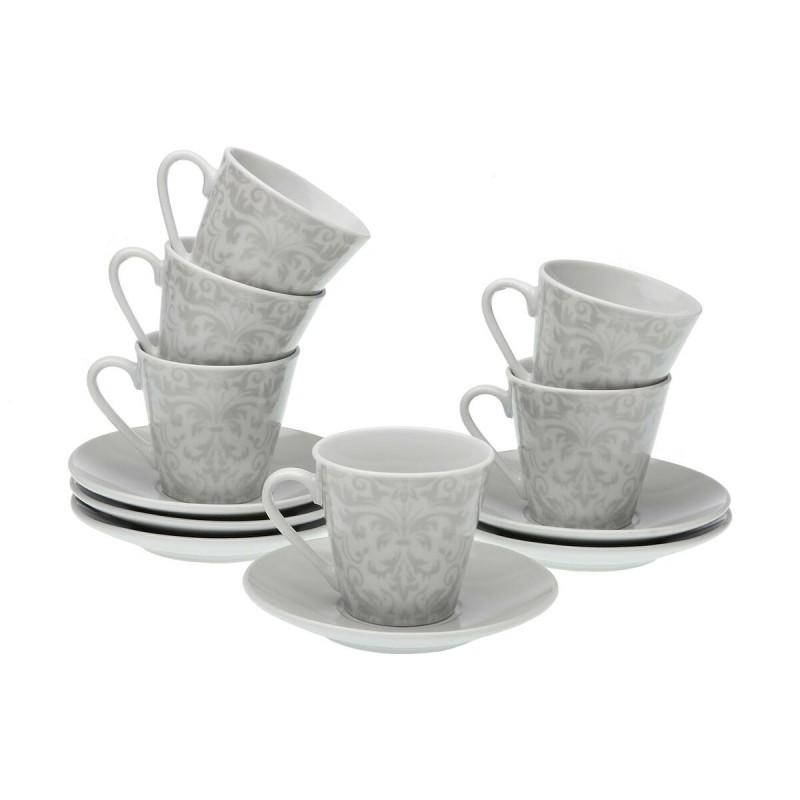 Juego de 6 Tazas de Café Versa Damasco Porcelana