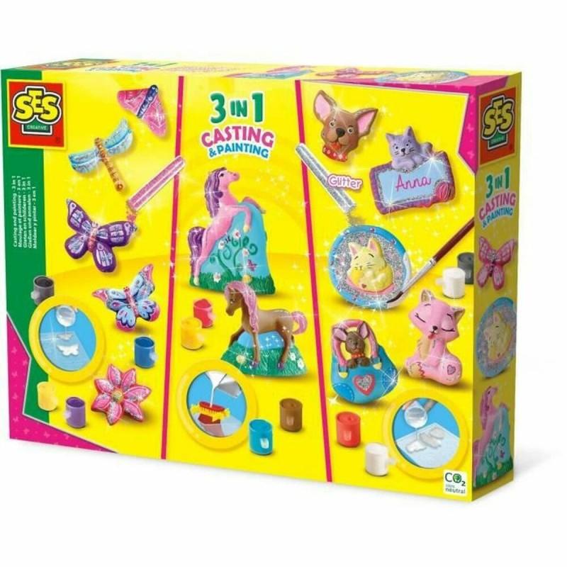 Set de Pasta Moldeable SES Creative Molding and painting - 3 in 1