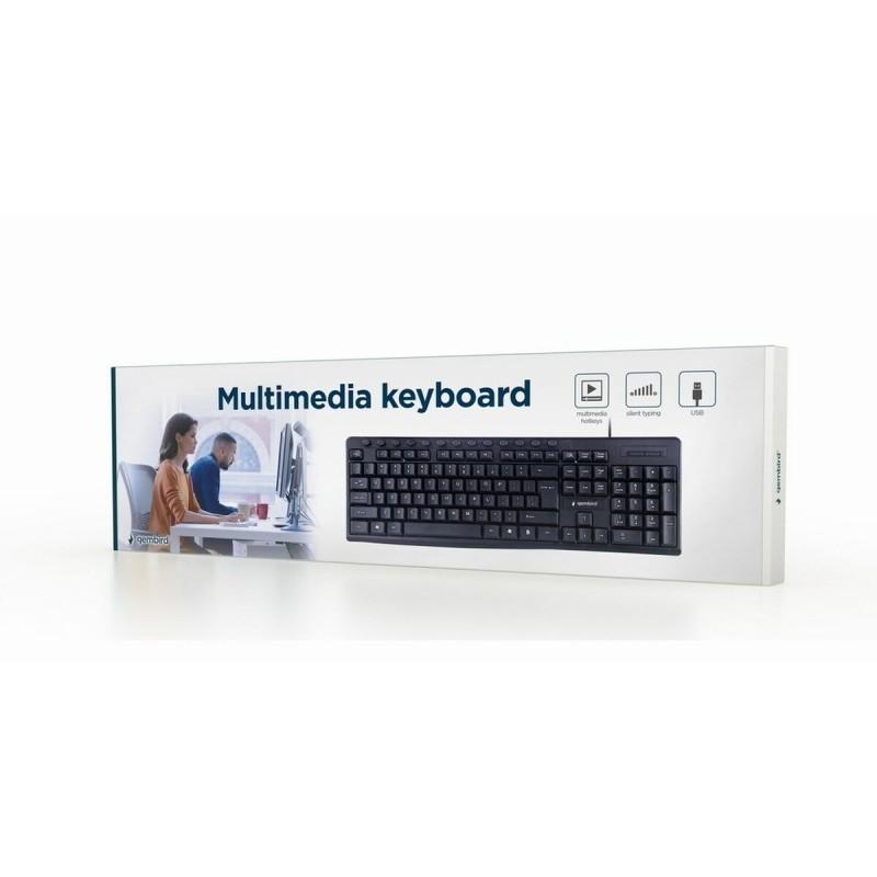 Teclado GEMBIRD KB-UM-107 Qwerty US Negro