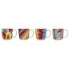 Juego de Tazas de Café DKD Home Decor Multicolor Coral Bambú Dolomita 180 ml