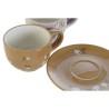 Juego de Tazas de Café DKD Home Decor Amarillo Rosa Mostaza Lila Metal Dolomita 180 ml