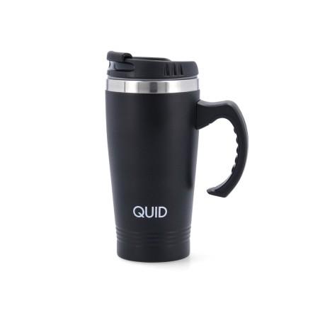 Taza Termo con Tapa Quid Cocco Con asa Acero Inoxidable Negro 450 ml