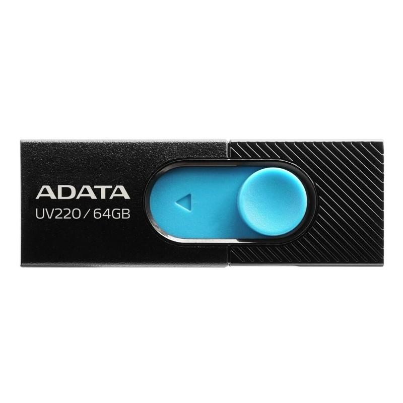 Memoria USB Adata UV220 Negro/Azul 64 GB