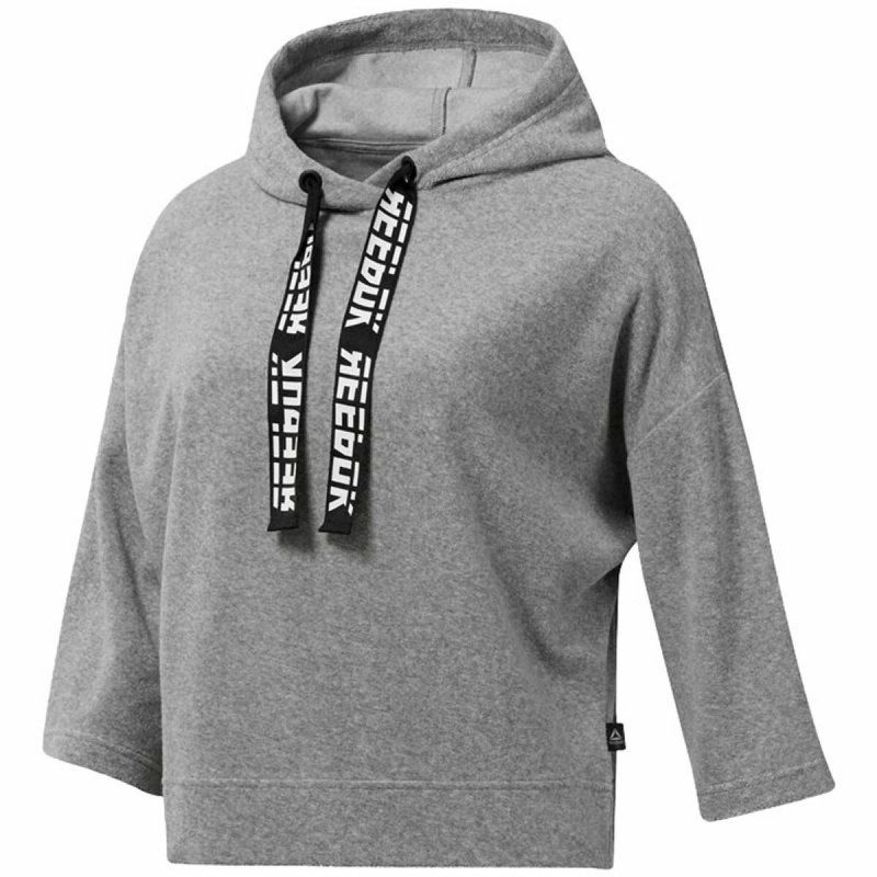 Sudadera con Capucha Mujer Reebok Wor Gris oscuro