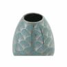 Jarrón DKD Home Decor Porcelana Turquesa Oriental Cromado 16 x 16 x 18 cm