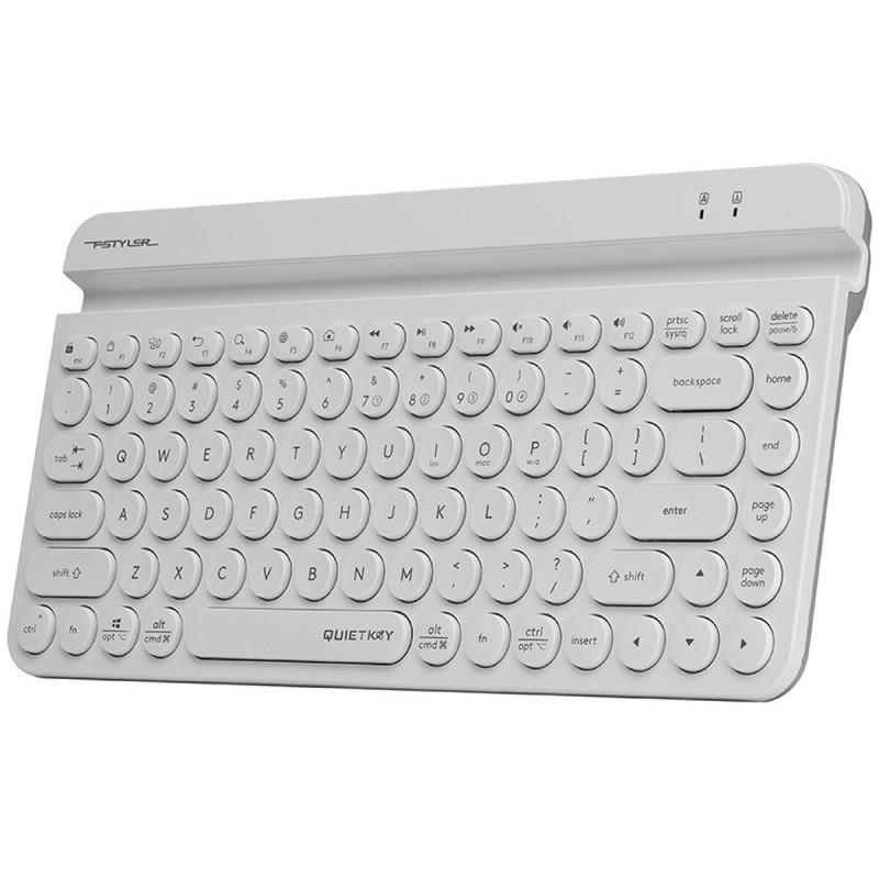 Teclado A4 Tech A4TKLA47187 QWERTY Blanco