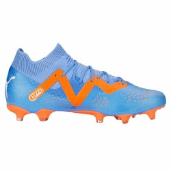 Botas de Fútbol para Adultos Puma Future Match Fg/Ag  Glimmer Azul Naranja Mujer