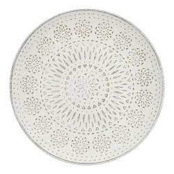 Mesa auxiliar Mandala 40 x 39 x 40 cm Madera Marrón Blanco