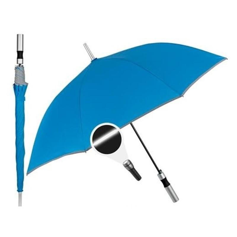 Paraguas Perletti 23" Con ribete Reflectante Azul Poliéster 103 cm
