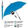 Paraguas Perletti 23" Con ribete Reflectante Azul Poliéster 103 cm
