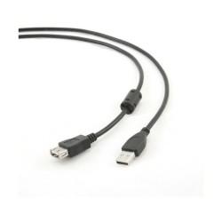 Cable Alargador USB GEMBIRD 3m USB 2.0 A M/FM Negro 3 m
