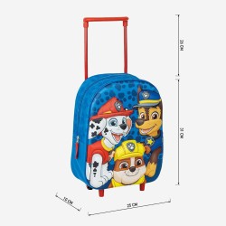 Mochila Escolar con Ruedas The Paw Patrol Azul 25 x 31 x 10 cm