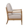 Sillón Beige Natural Madera de caucho Madera MDF Foam 100 % poliéster 65 x 71 x 88 cm