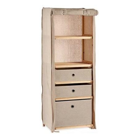 Estantería Beige Madera Tela (28 x 113 x 42 cm)