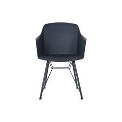 Silla DKD Home Decor Azul Negro Azul marino 56 x 53 x 81 cm 56 x 51 x 81,5 cm