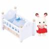 Figura de Acción Sylvanian Families Baby Rabbit Chocolate Bed