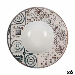 Plato Hondo La Mediterránea Grecia Porcelana Ø 28 cm (6 Unidades)