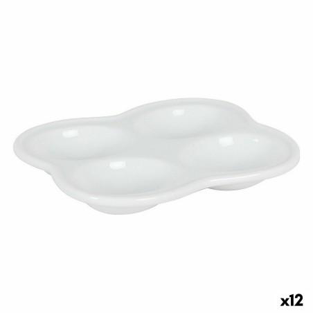 Bandeja de Aperitivos Inde Porcelana 15 x 12 x 2 cm (12 Unidades)