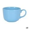 Taza Azul Cerámica 500 ml (12 Unidades)