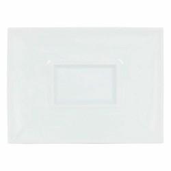 Plato Llano Inde Gourmet Porcelana Blanco 29,5 x 22 x 3 cm (6 Unidades)