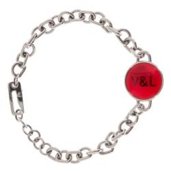 Pulsera Mujer Victorio & Lucchino VJ0074BR Rojo Acero Plateado