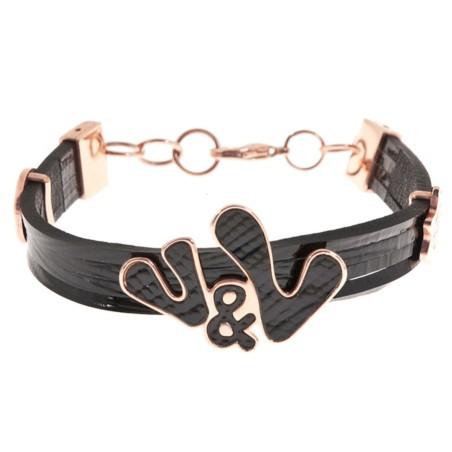 Pulsera Mujer Victorio & Lucchino VJ0267BR Negro Rosa Acero