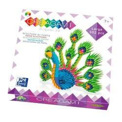 Juego de Manualidades con Papel Oxford Creagami 3D Pavo real