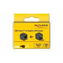 Adaptador USB a Red RJ45 DELOCK 66462 Gigabit Ethernet Negro