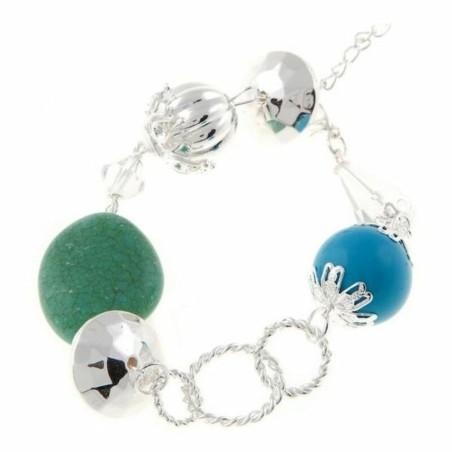 Pulsera Mujer Cristian Lay 436210 (23 cm)  Azul Verde Acero Plateado (23 cm)