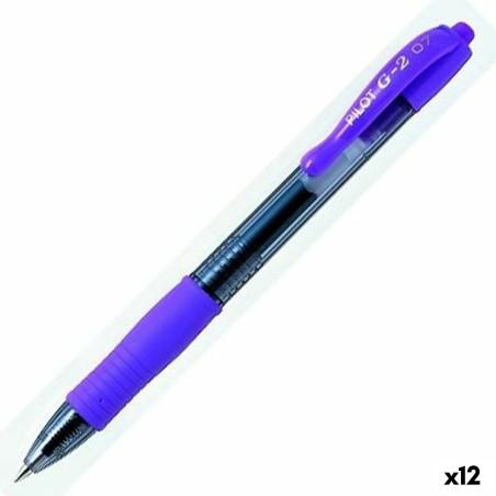 Bolígrafo de gel Pilot G-2 Violeta 0,7 mm (12 Unidades)