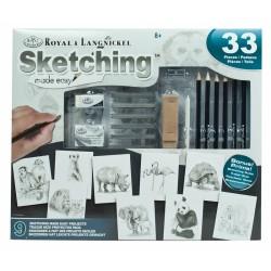 Set de Dibujo Royal & Langnickel SKETCHING MADE EASY 33 Piezas