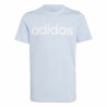 Camiseta de Manga Corta Infantil Adidas Linear Logo Azul