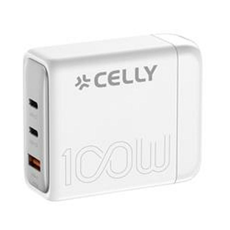 Cargador de Pared Celly PS3GAN100WWH Blanco 100 W