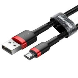 Cable USB a micro USB Baseus Cafule Negro Rojo 2 m