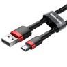 Cable USB a micro USB Baseus Cafule Negro Rojo 2 m