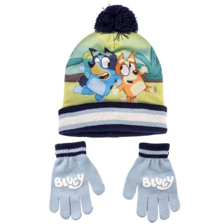 Gorro y Guantes Bluey Azul