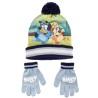 Gorro y Guantes Bluey Azul