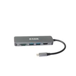 Hub USB D-Link DUB-2327 Negro