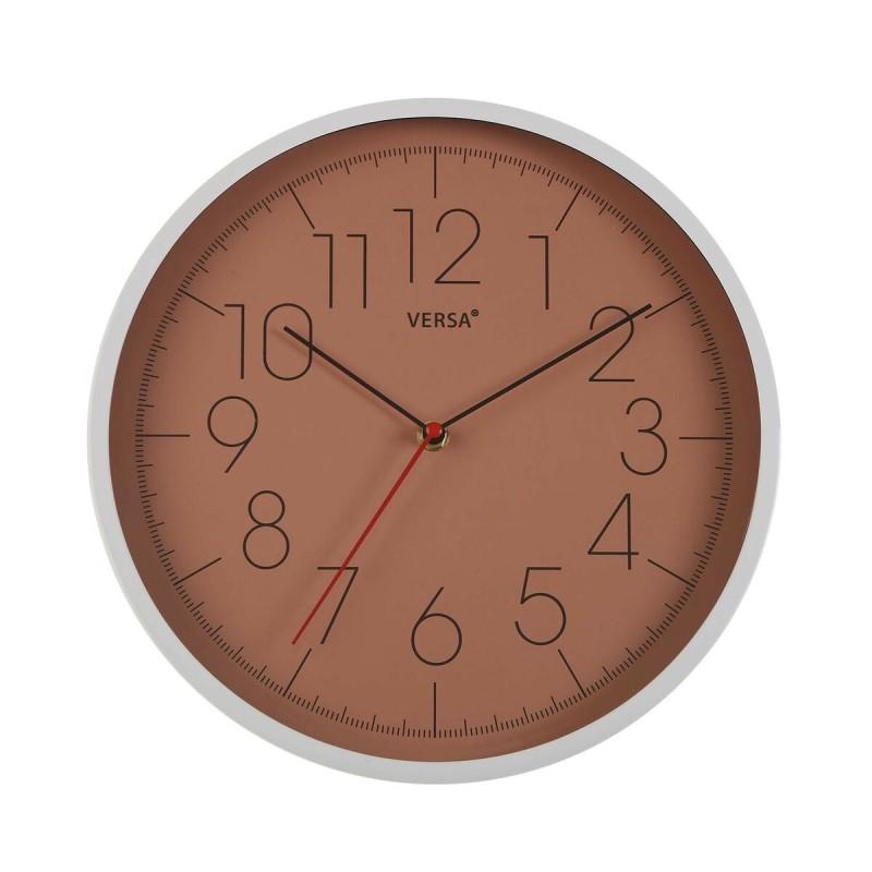 Reloj de Pared Versa Terracota Plástico (4,3 x 30,5 x 30,5 cm)