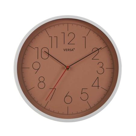 Reloj de Pared Versa Terracota Plástico (4,3 x 30,5 x 30,5 cm)