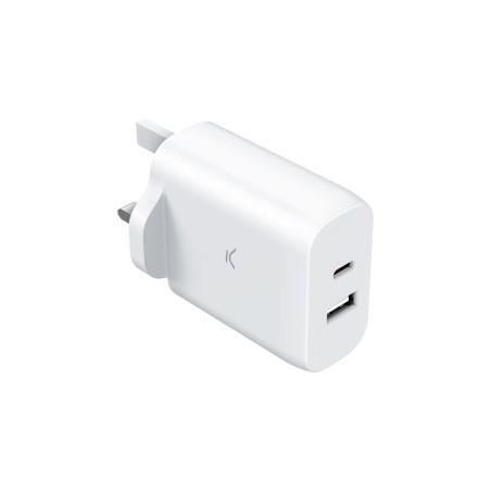 Cargador de Pared KSIX GaN Blanco 45 W