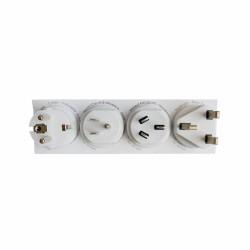 Adaptador de Enchufe Universal de Viaje Allocacoc PowerCube Blanco